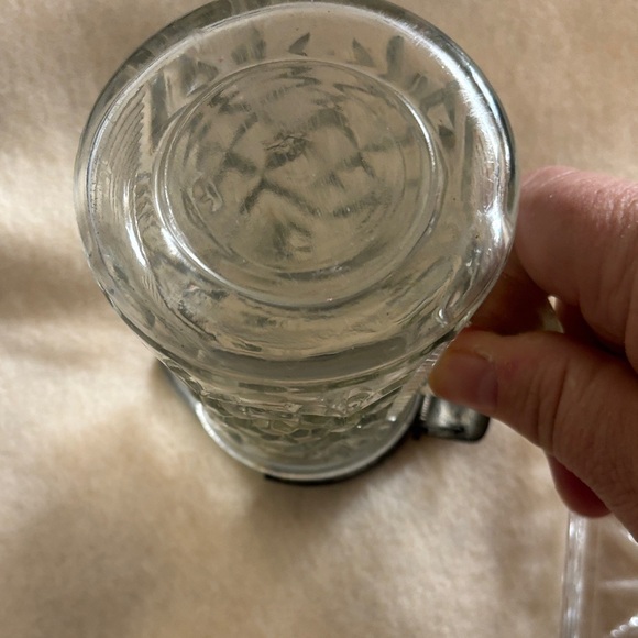 Elegant Crystal Glassware Set with Pewter Lid Vintage Creamer - Picture 3 of 4